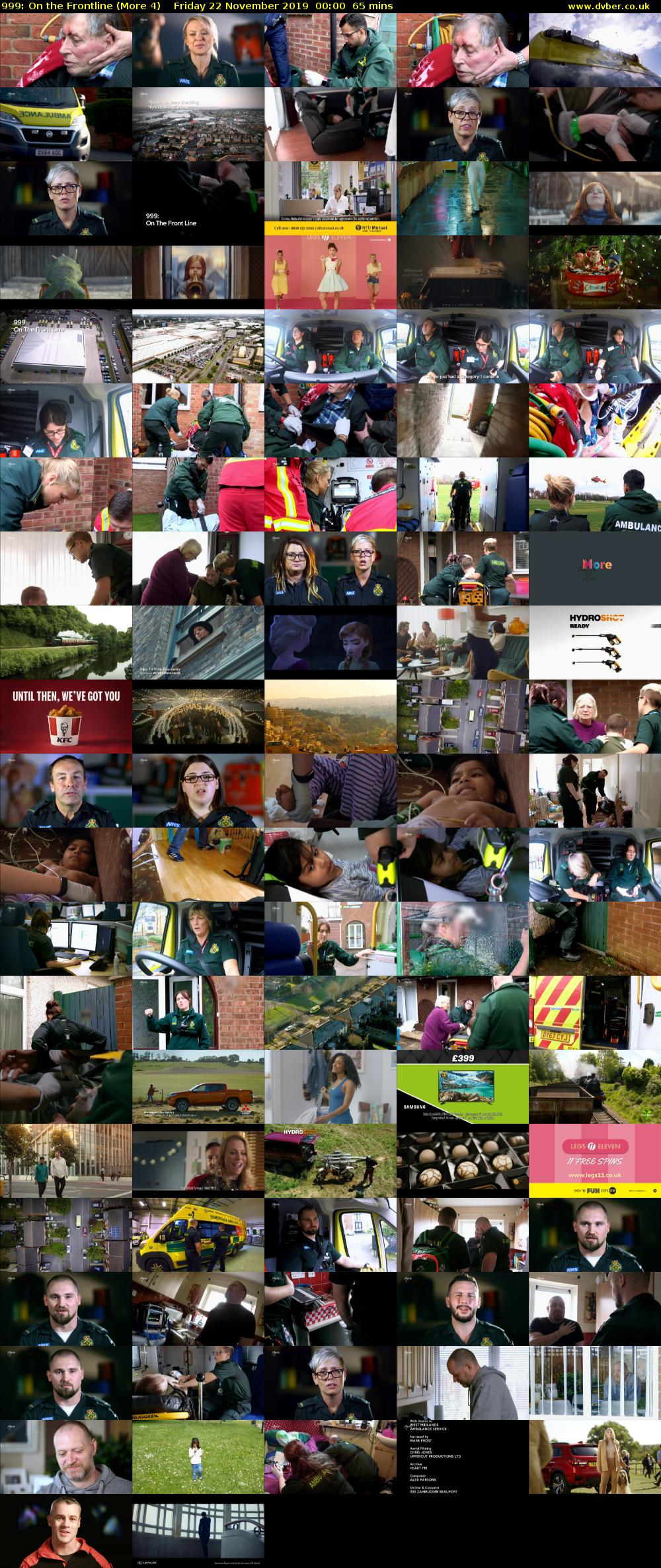 999: On the Frontline (More 4) Friday 22 November 2019 00:00 - 01:05