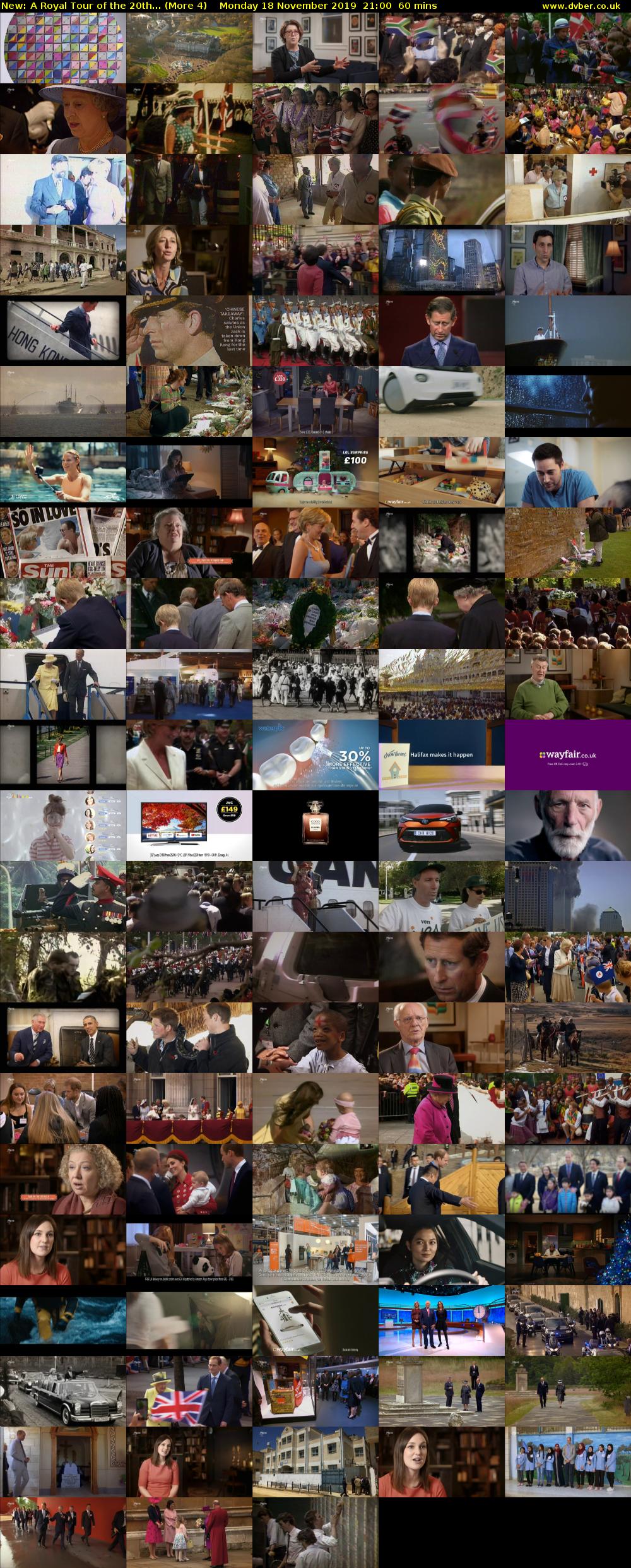 A Royal Tour of the 20th... (More 4) Monday 18 November 2019 21:00 - 22:00