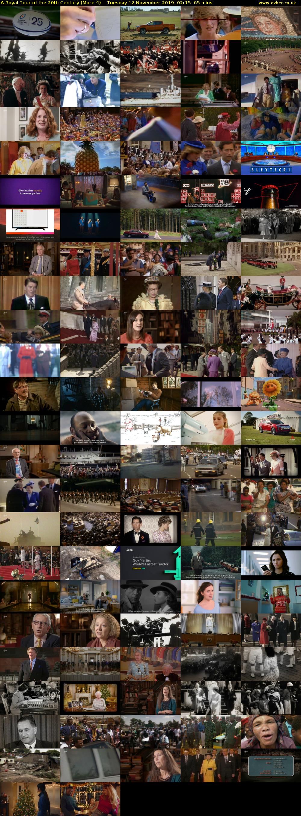 A Royal Tour of the 20th Century (More 4) Tuesday 12 November 2019 02:15 - 03:20