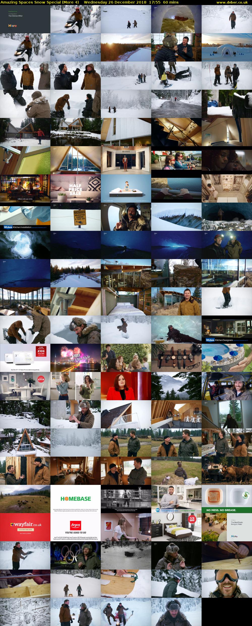 Amazing Spaces Snow Special (More 4) Wednesday 26 December 2018 17:55 - 18:55