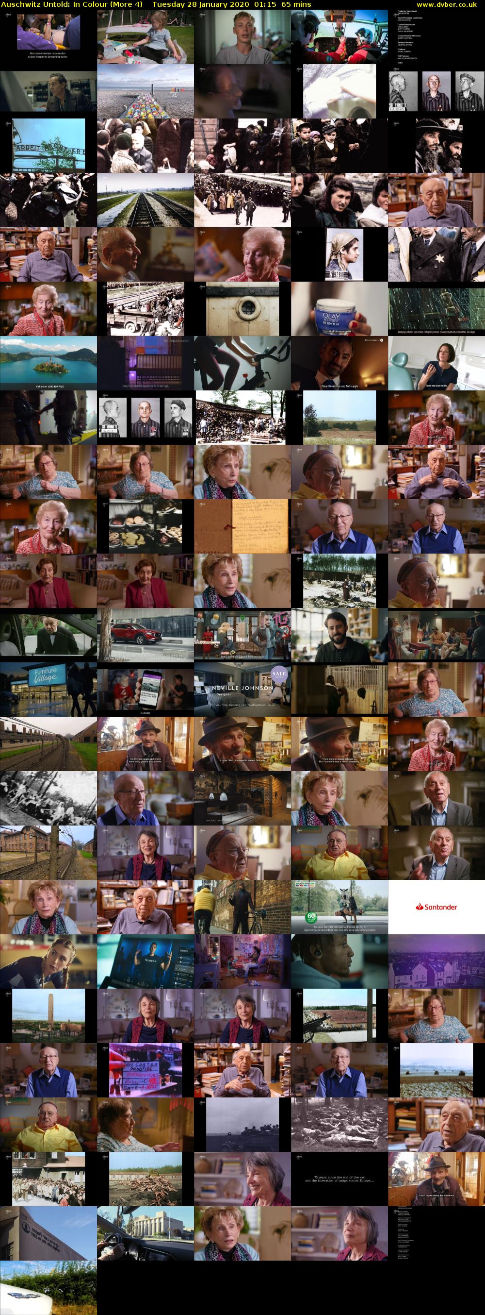 Auschwitz Untold: In Colour (More 4) Tuesday 28 January 2020 01:15 - 02:20