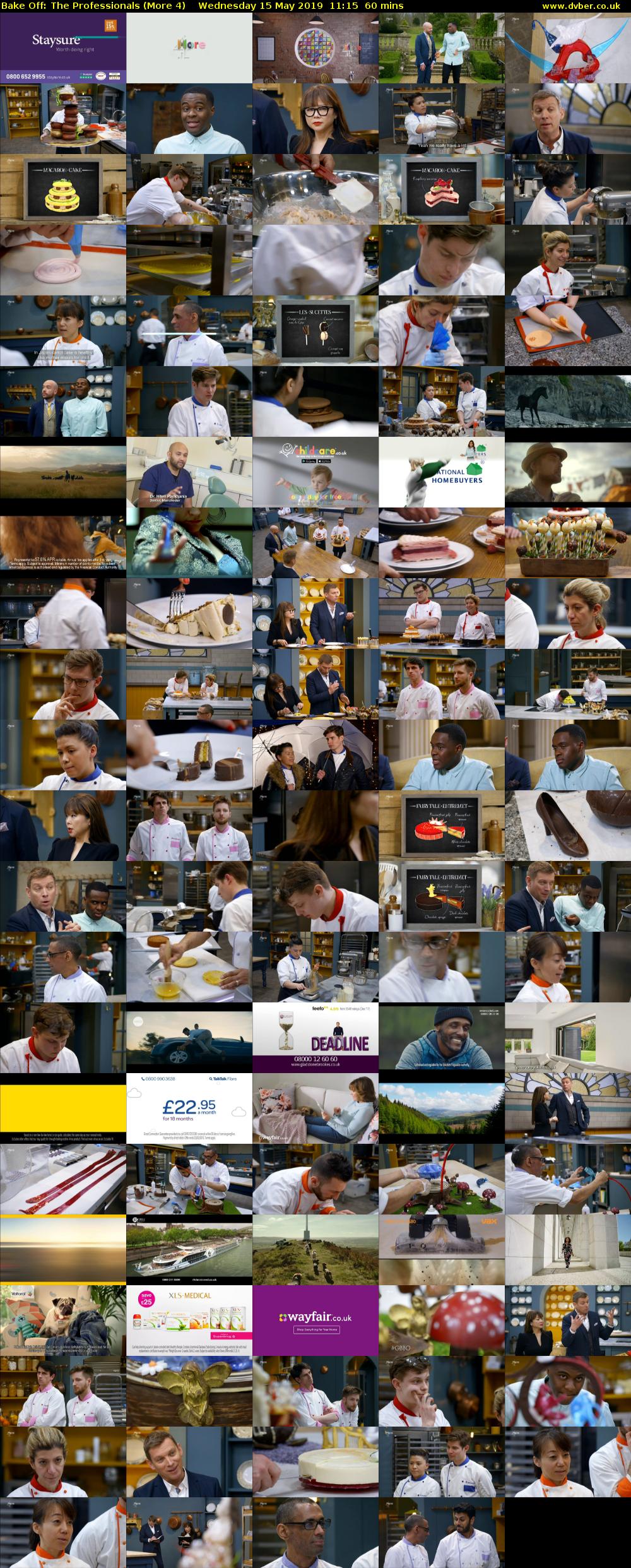 Bake Off: The Professionals (More 4) Wednesday 15 May 2019 11:15 - 12:15