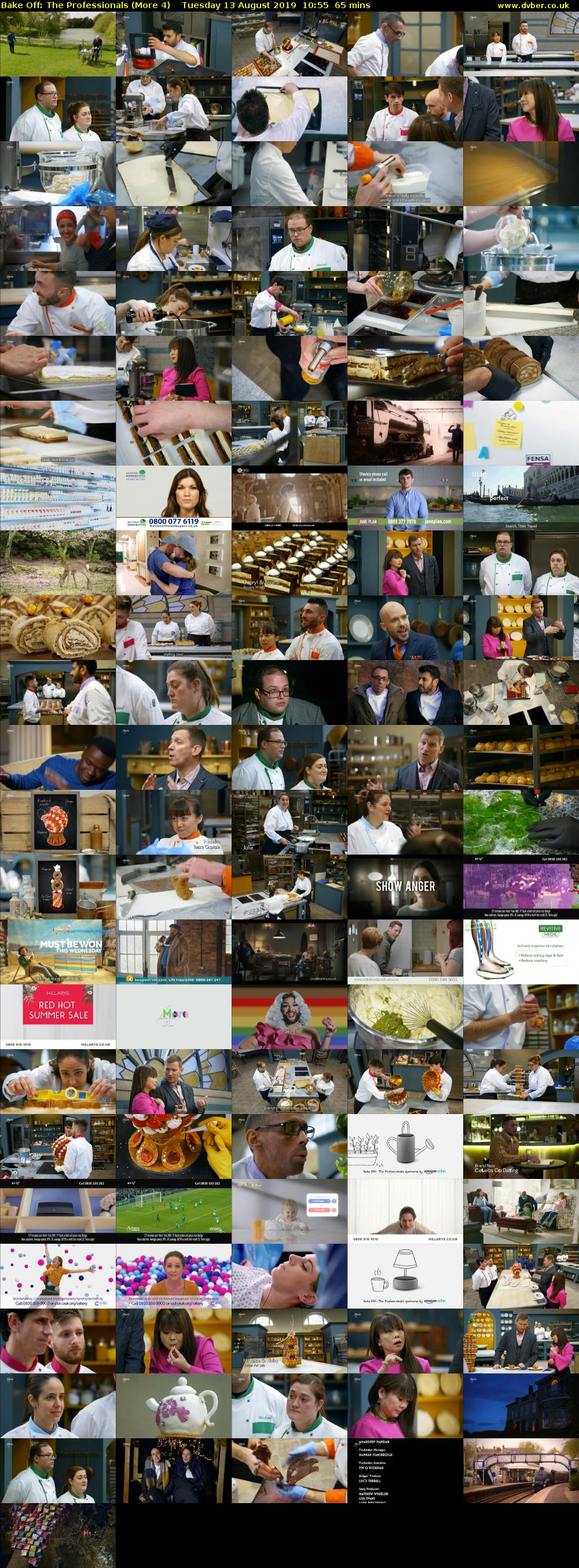Bake Off: The Professionals (More 4) Tuesday 13 August 2019 10:55 - 12:00