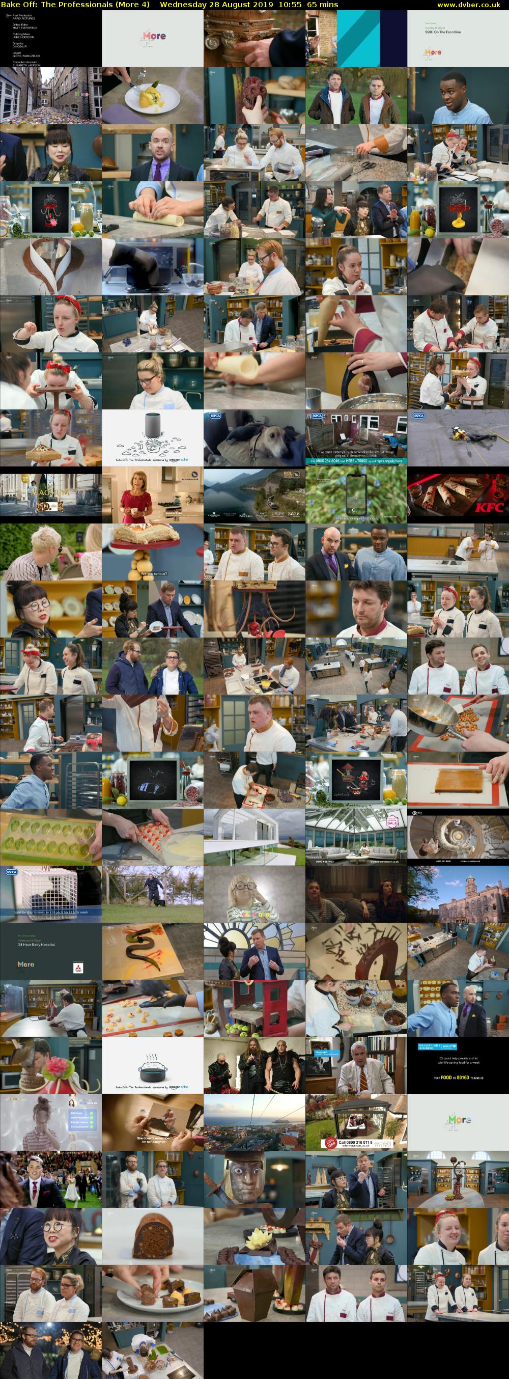 Bake Off: The Professionals (More 4) Wednesday 28 August 2019 10:55 - 12:00