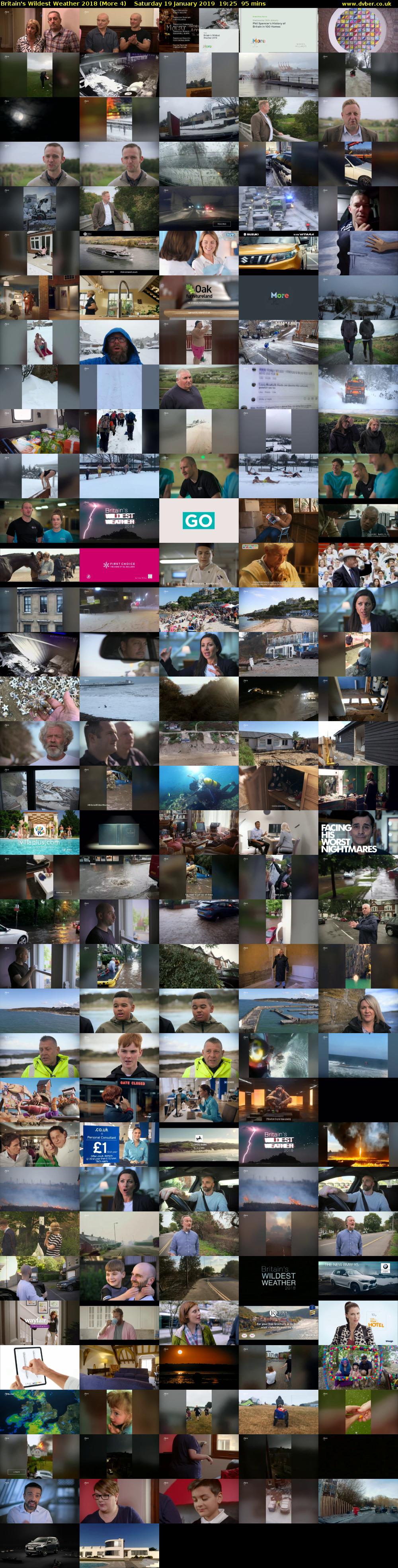 Britain's Wildest Weather 2018 (More 4) Saturday 19 January 2019 19:25 - 21:00