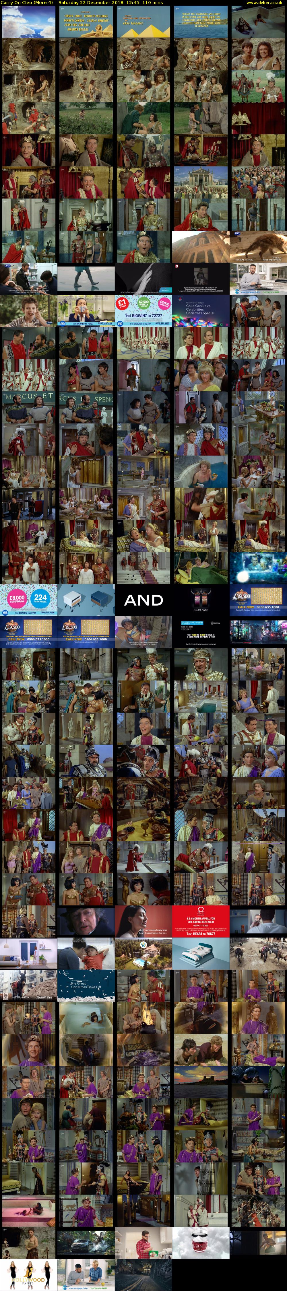 Carry On Cleo (More 4) Saturday 22 December 2018 12:45 - 14:35