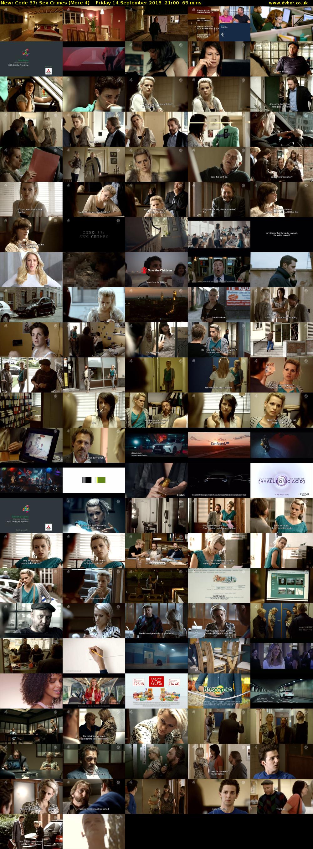 Code 37: Sex Crimes (More 4) Friday 14 September 2018 21:00 - 22:05