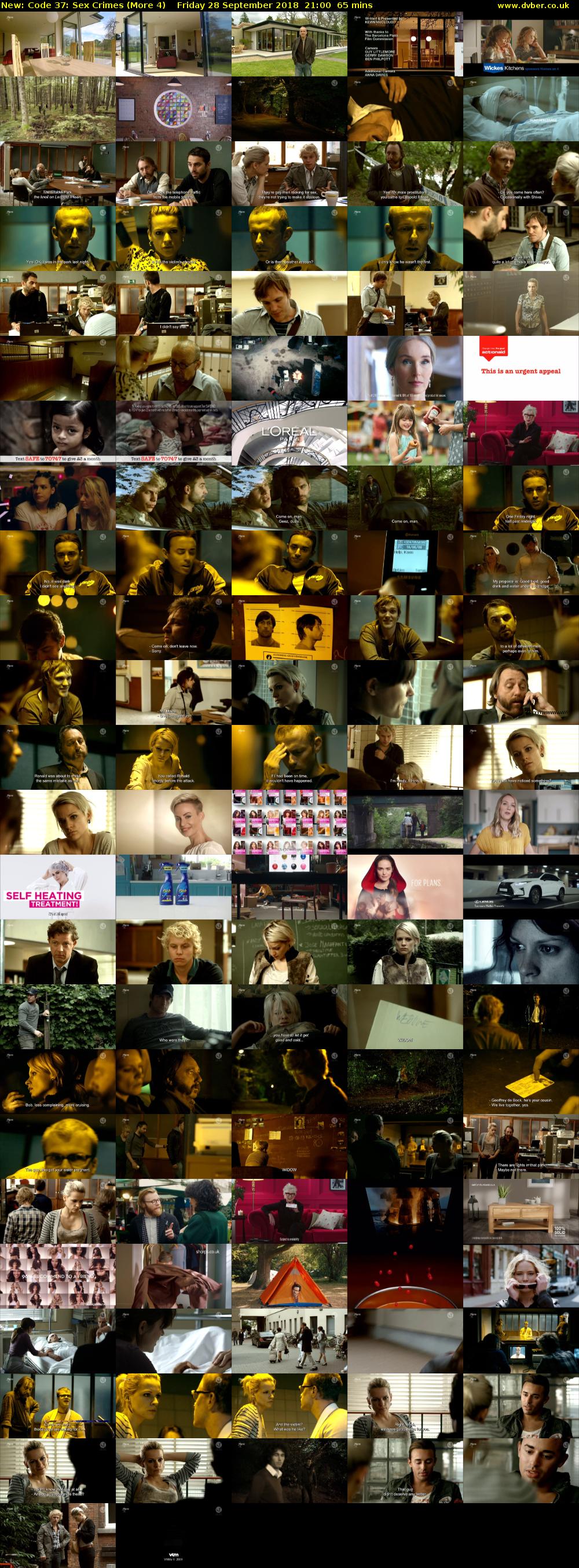 Code 37: Sex Crimes (More 4) Friday 28 September 2018 21:00 - 22:05