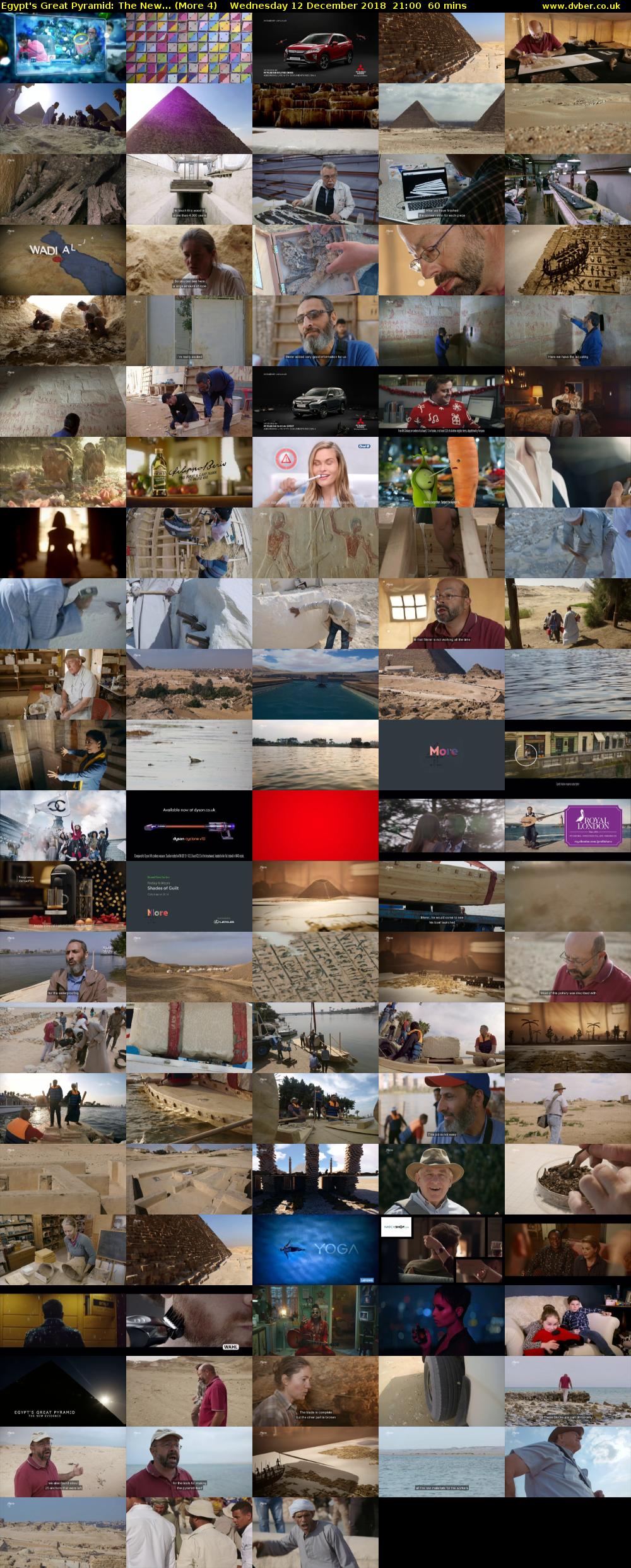 Egypt's Great Pyramid: The New... (More 4) Wednesday 12 December 2018 21:00 - 22:00
