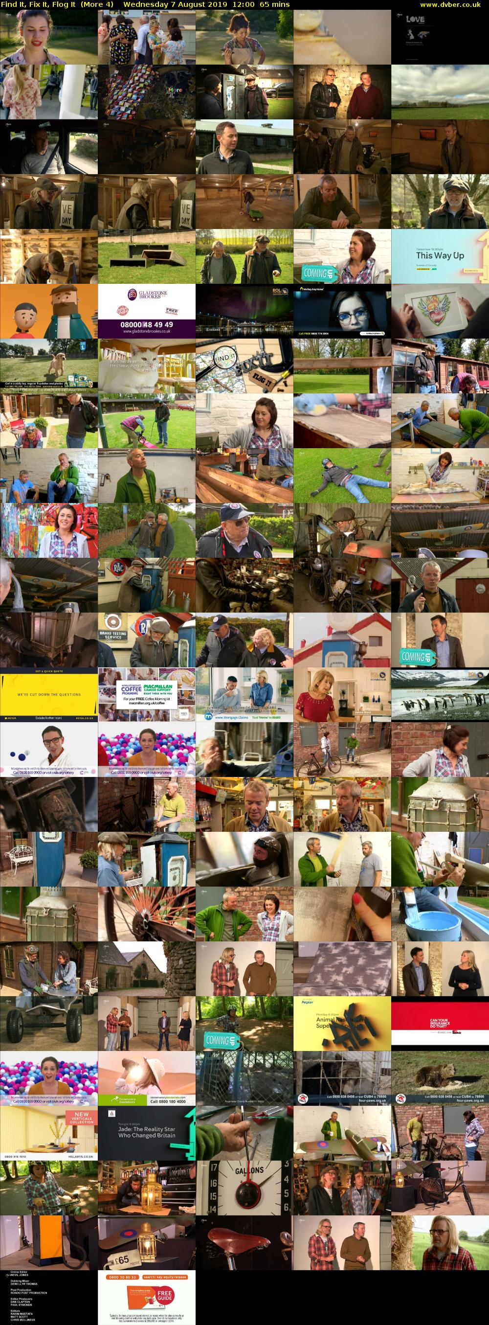 Find It, Fix It, Flog It  (More 4) Wednesday 7 August 2019 12:00 - 13:05