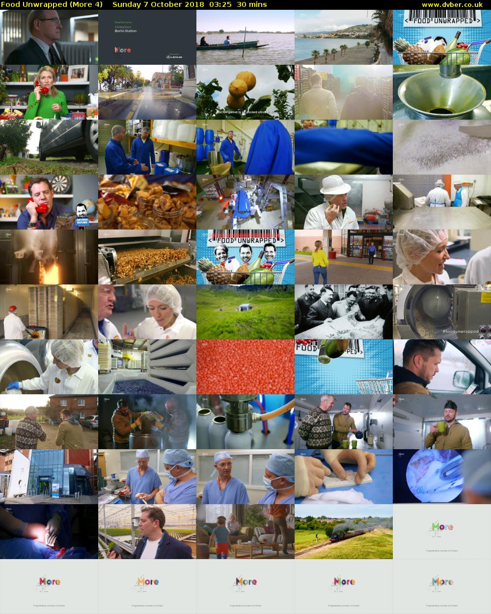 Food Unwrapped (More 4) Sunday 7 October 2018 03:25 - 03:55