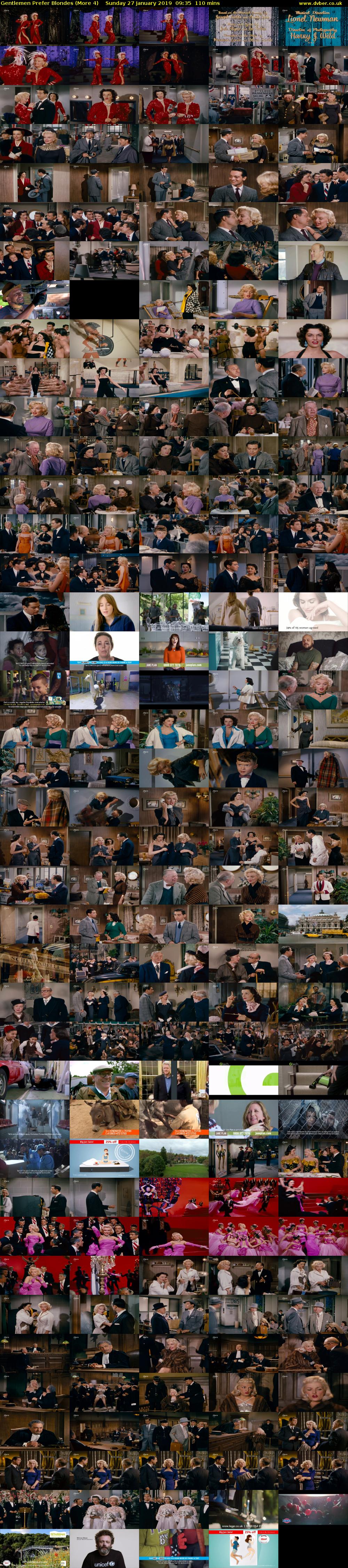 Gentlemen Prefer Blondes (More 4) Sunday 27 January 2019 09:35 - 11:25