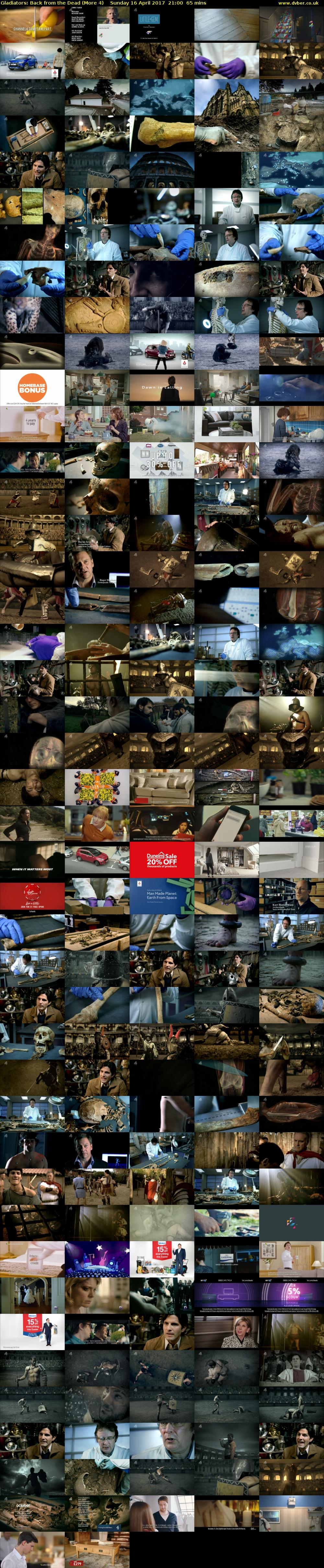 Gladiators: Back from the Dead (More 4) Sunday 16 April 2017 21:00 - 22:05