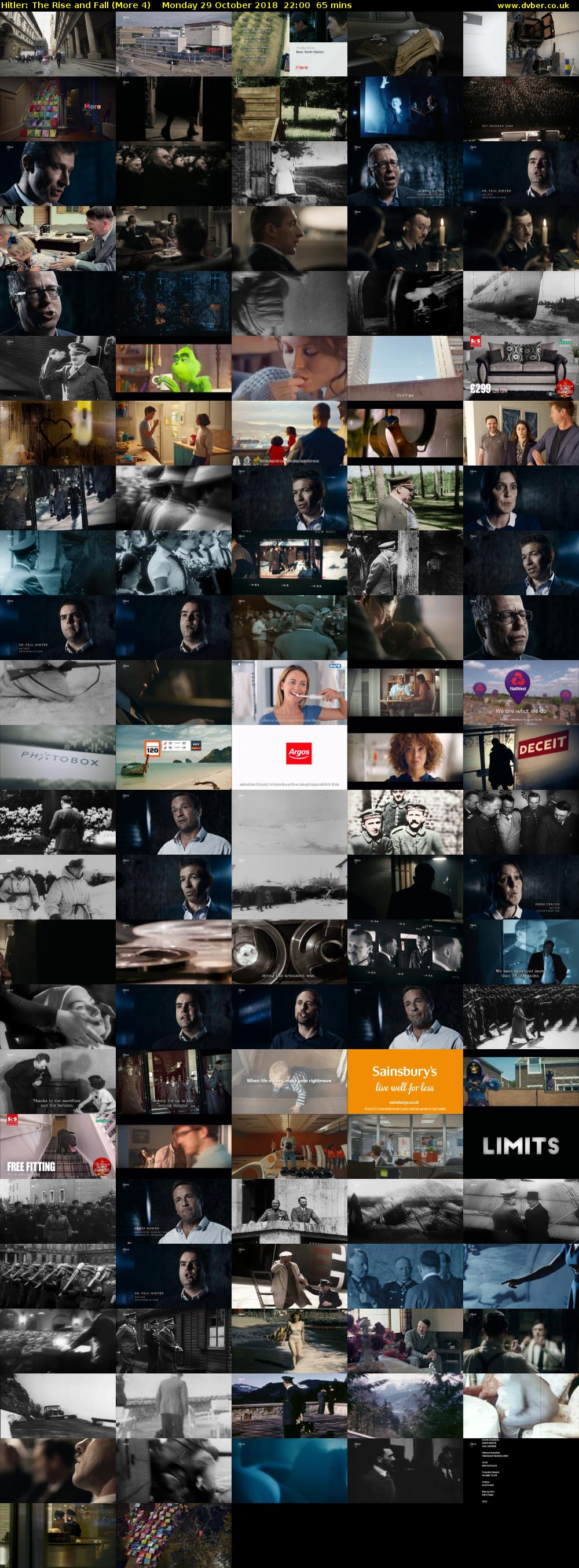 Hitler: The Rise and Fall (More 4) Monday 29 October 2018 22:00 - 23:05