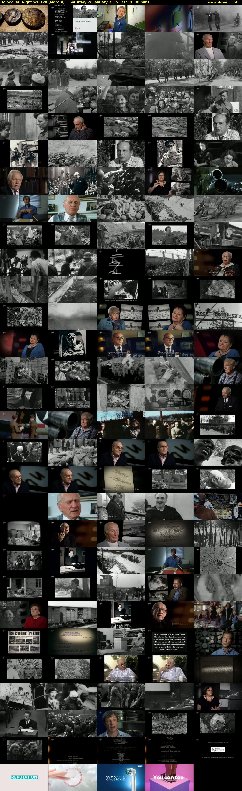Holocaust: Night Will Fall (More 4) Saturday 26 January 2019 21:00 - 22:20