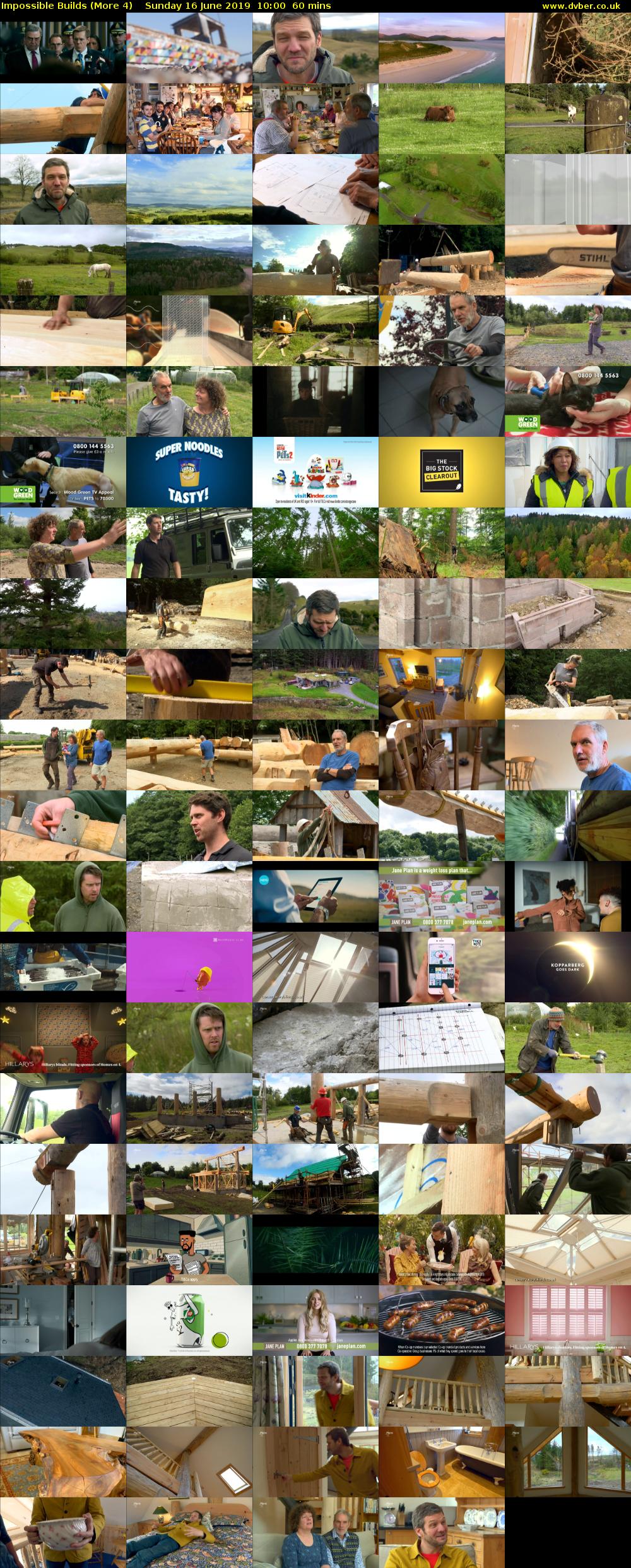 Impossible Builds (More 4) Sunday 16 June 2019 10:00 - 11:00