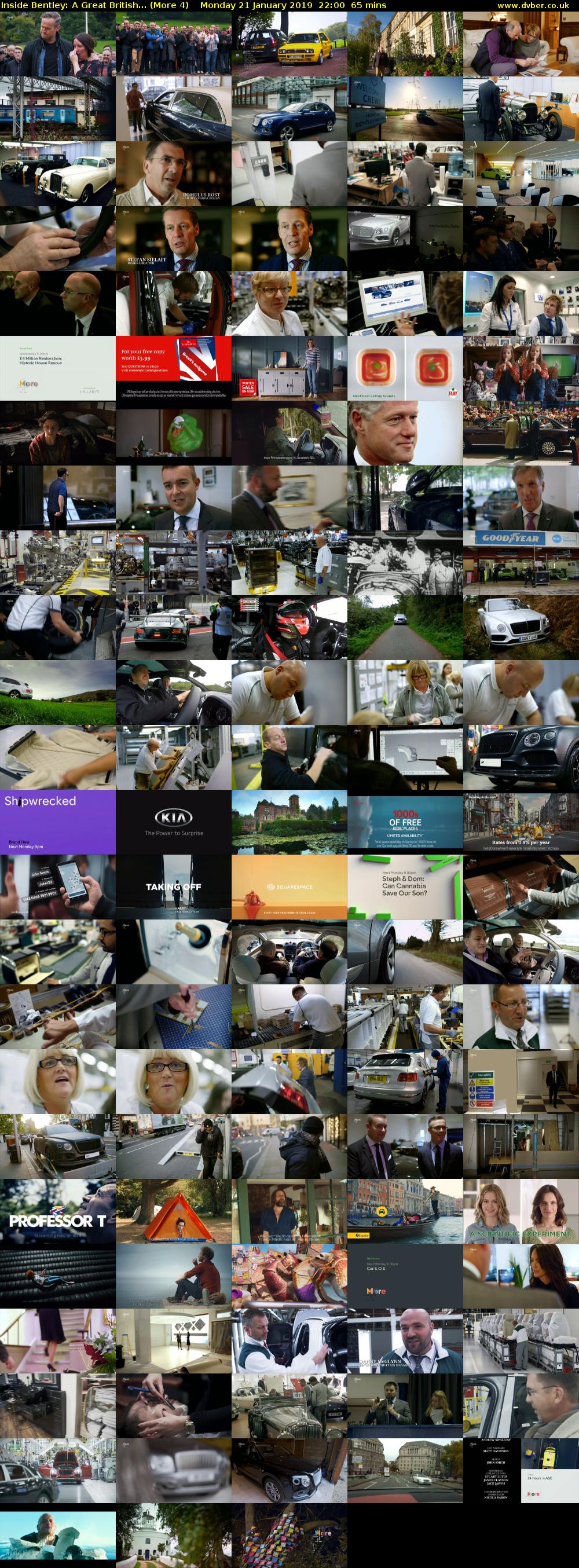 Inside Bentley: A Great British... (More 4) Monday 21 January 2019 22:00 - 23:05