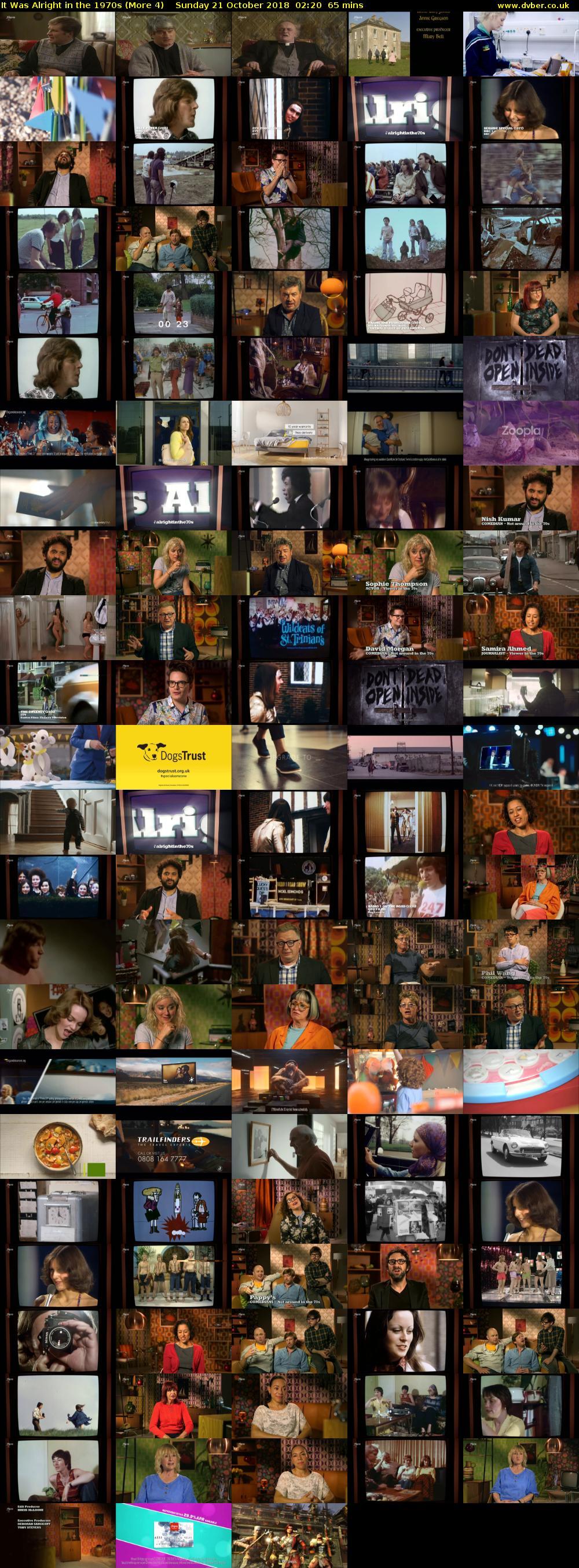 It Was Alright in the 1970s (More 4) Sunday 21 October 2018 02:20 - 03:25