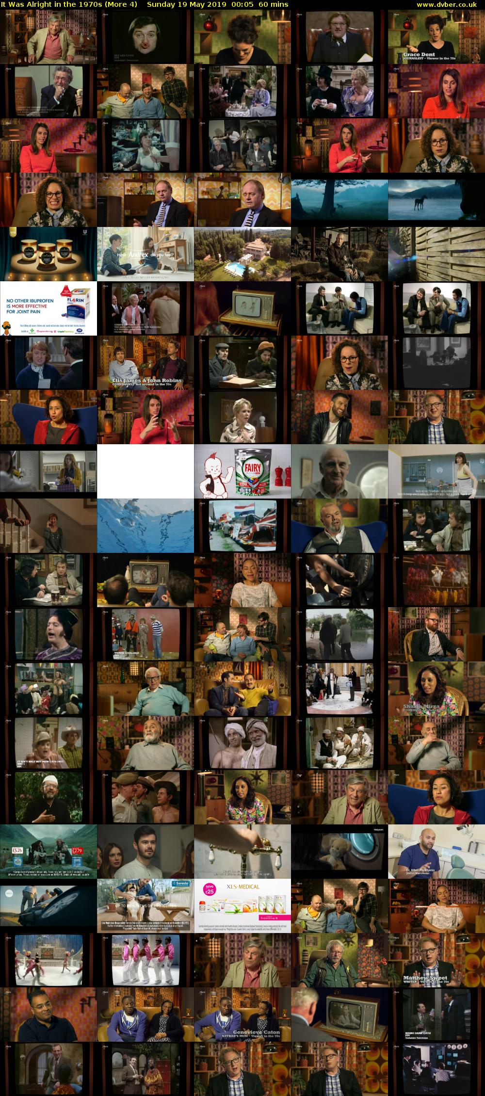 It Was Alright in the 1970s (More 4) Sunday 19 May 2019 00:05 - 01:05