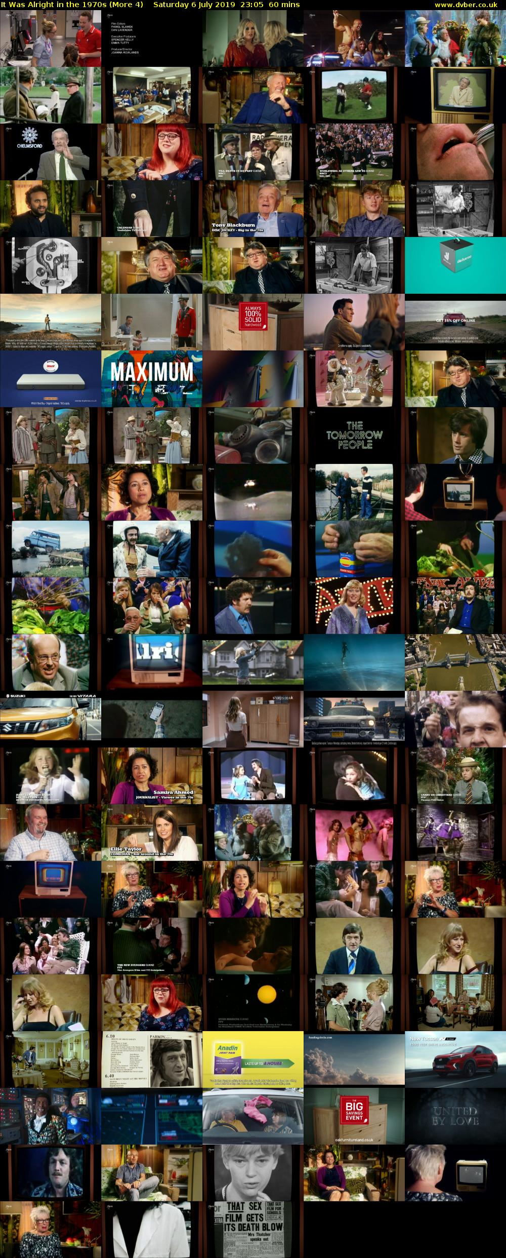 It Was Alright in the 1970s (More 4) Saturday 6 July 2019 23:05 - 00:05