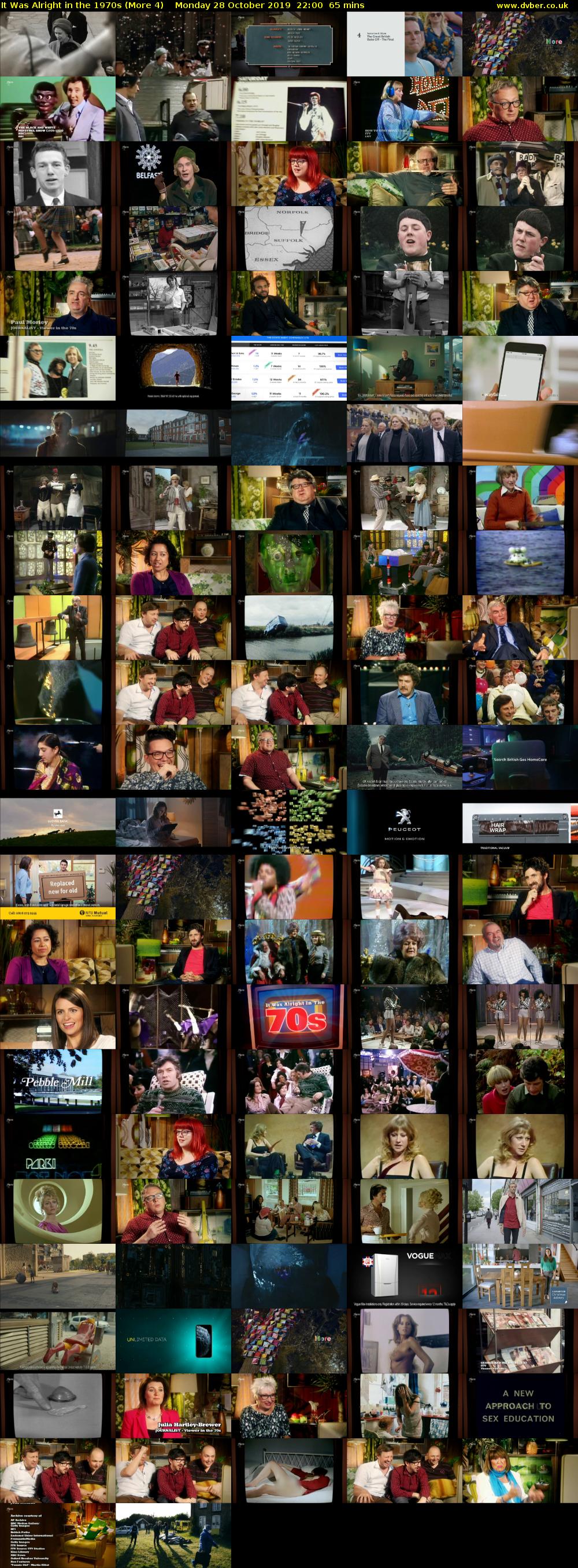 It Was Alright in the 1970s (More 4) Monday 28 October 2019 22:00 - 23:05