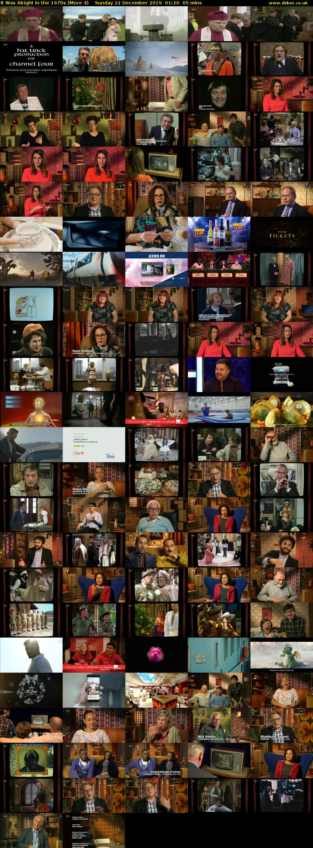 It Was Alright in the 1970s (More 4) Sunday 22 December 2019 01:20 - 02:25