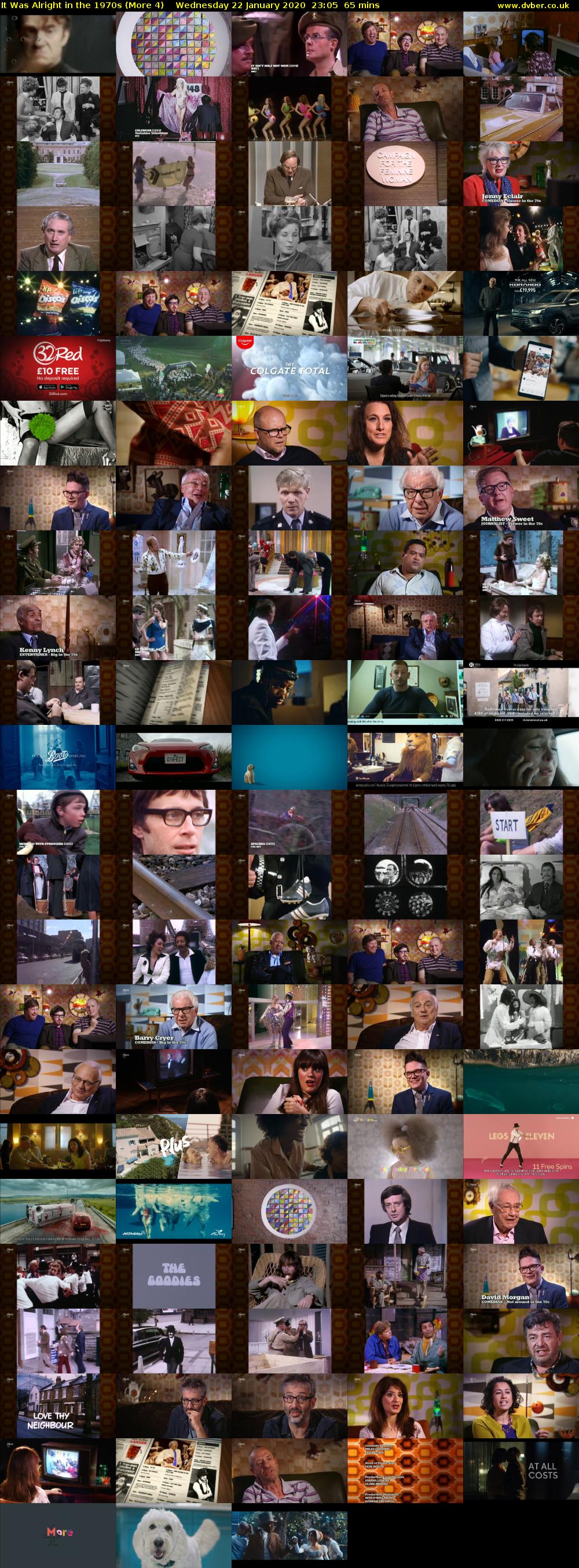 It Was Alright in the 1970s (More 4) Wednesday 22 January 2020 23:05 - 00:10
