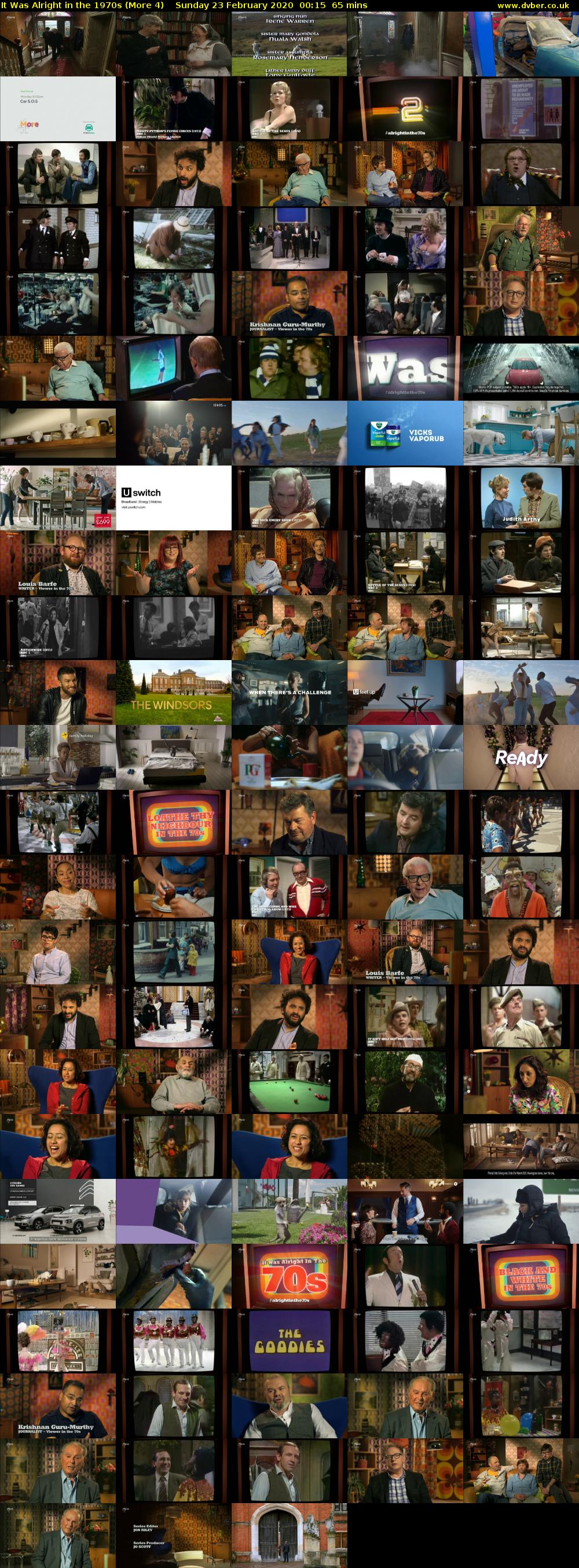It Was Alright in the 1970s (More 4) Sunday 23 February 2020 00:15 - 01:20