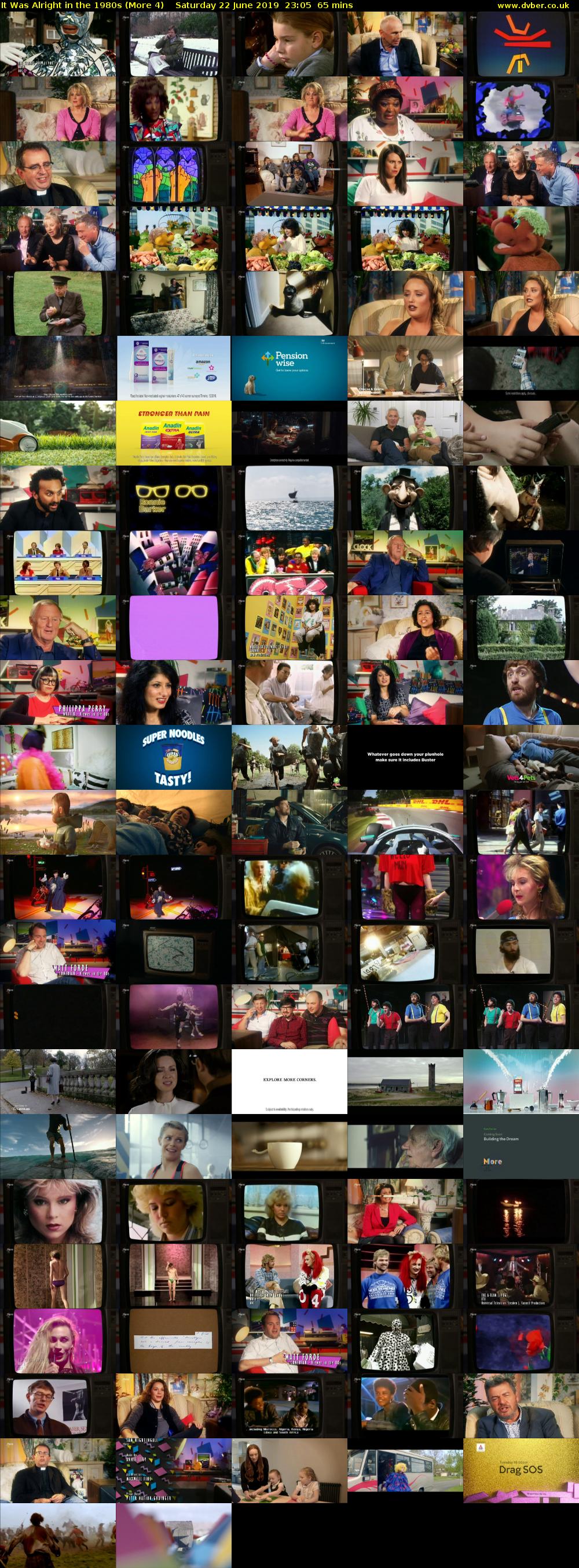 It Was Alright in the 1980s (More 4) Saturday 22 June 2019 23:05 - 00:10
