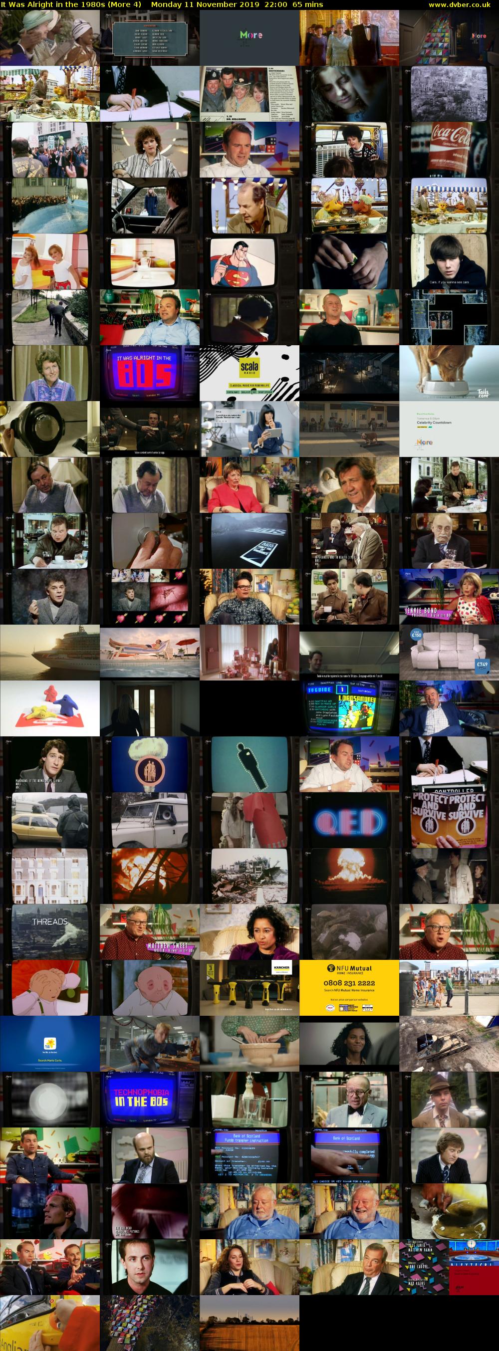 It Was Alright in the 1980s (More 4) Monday 11 November 2019 22:00 - 23:05