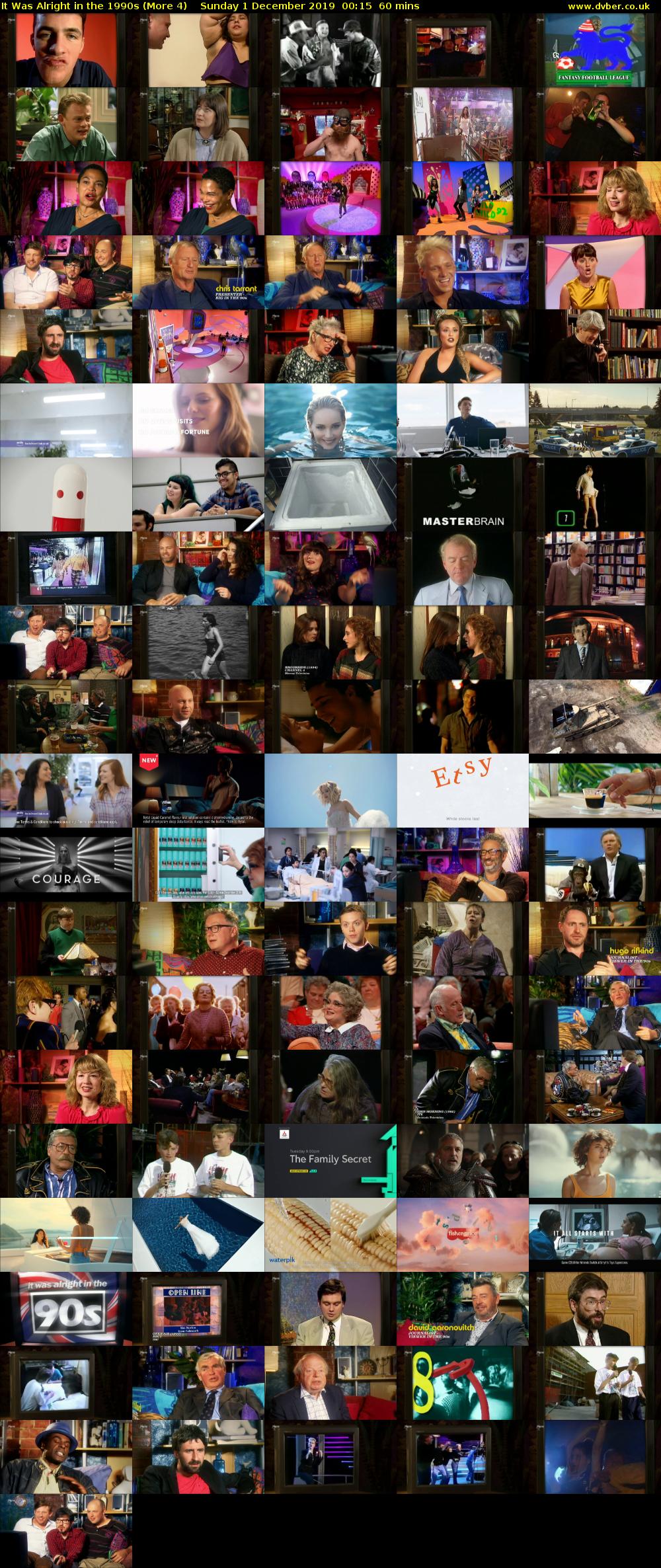 It Was Alright in the 1990s (More 4) Sunday 1 December 2019 00:15 - 01:15