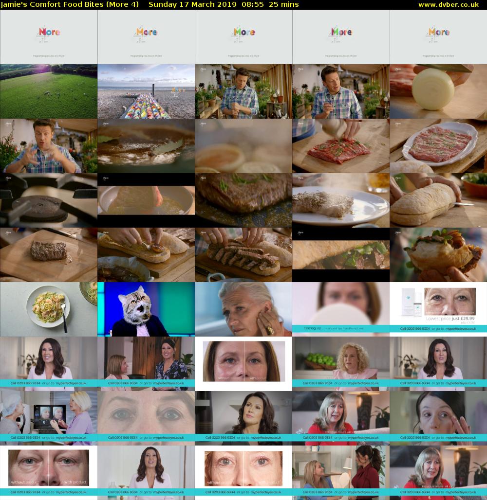 Jamie's Comfort Food Bites (More 4) Sunday 17 March 2019 08:55 - 09:20