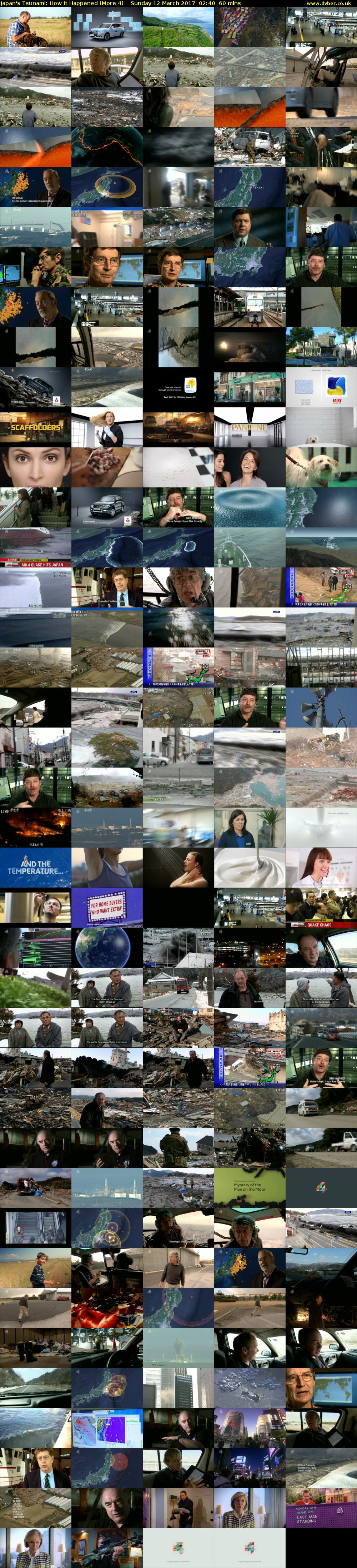 Japan's Tsunami: How It Happened (More 4) Sunday 12 March 2017 02:40 - 03:40