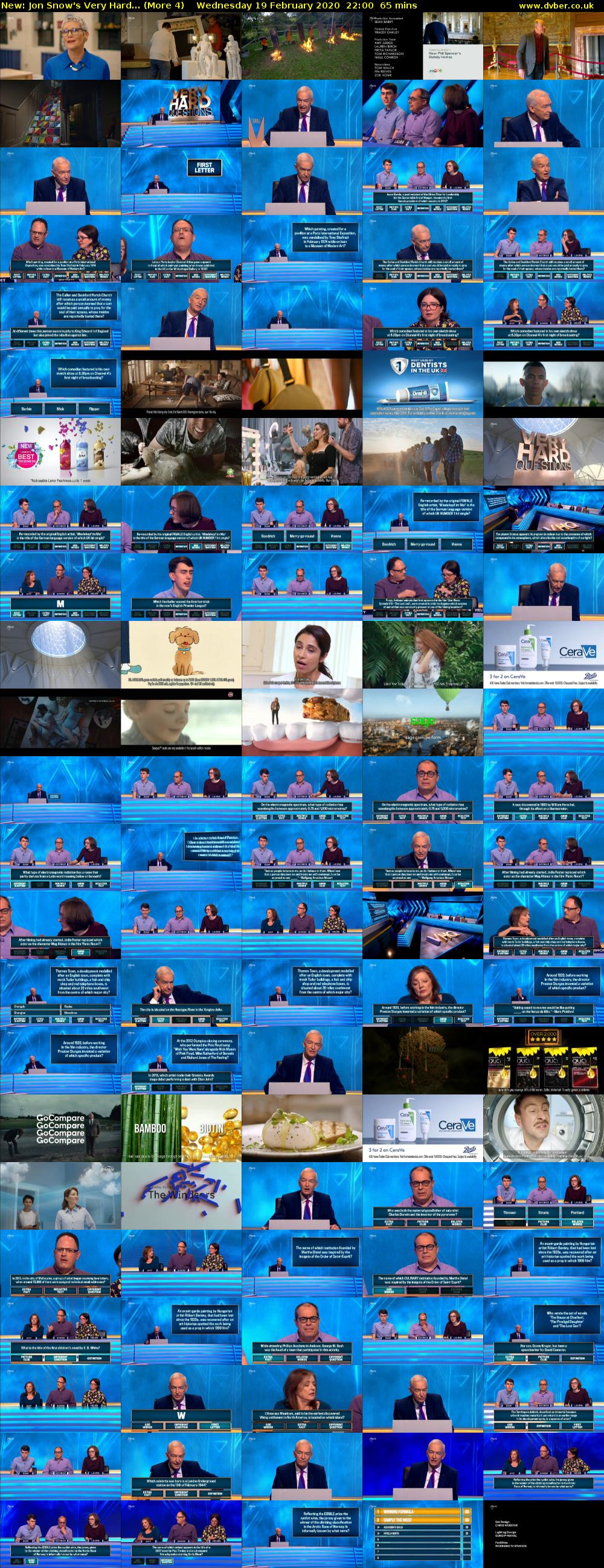 Jon Snow's Very Hard... (More 4) Wednesday 19 February 2020 22:00 - 23:05
