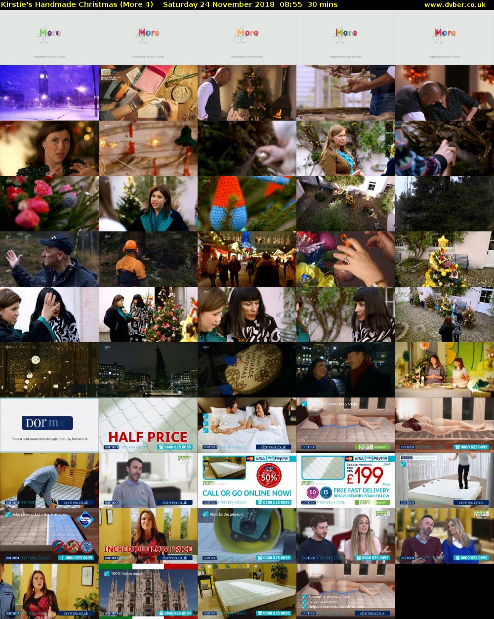 Kirstie's Handmade Christmas (More 4) Saturday 24 November 2018 08:55 - 09:25