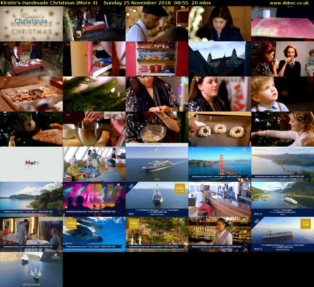 Kirstie's Handmade Christmas (More 4) Sunday 25 November 2018 08:55 - 09:15