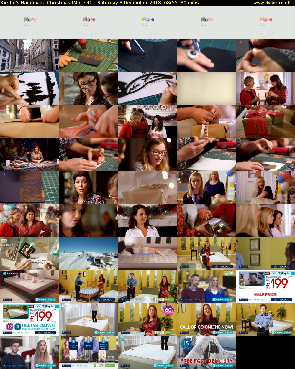 Kirstie's Handmade Christmas (More 4) Saturday 8 December 2018 08:55 - 09:25