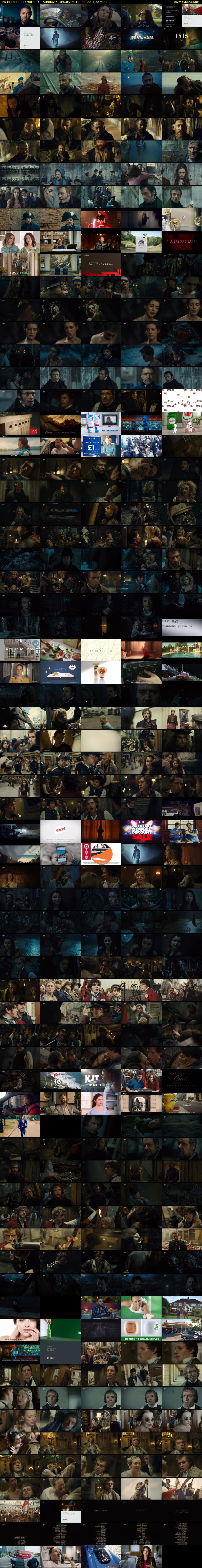 Les Miserables (More 4) Sunday 6 January 2019 22:00 - 01:10