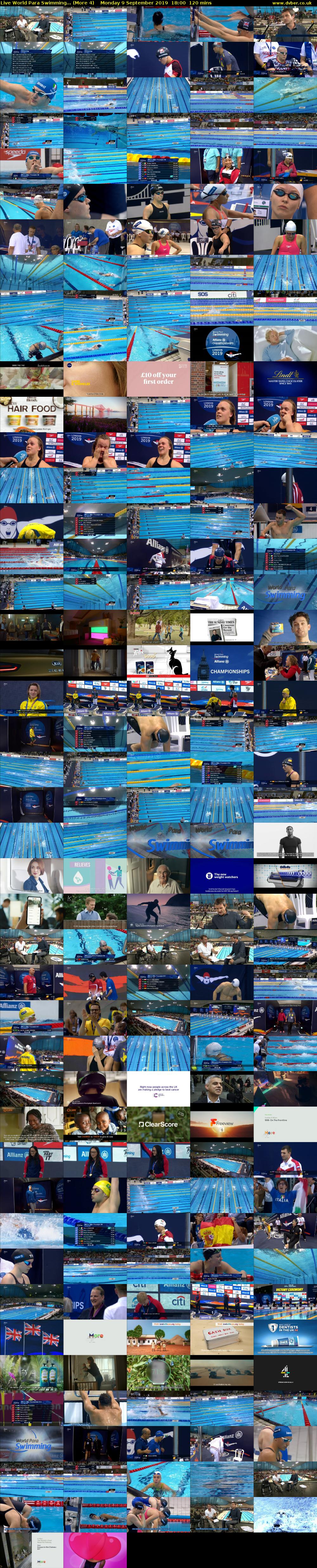 Live World Para Swimming... (More 4) Monday 9 September 2019 18:00 - 20:00