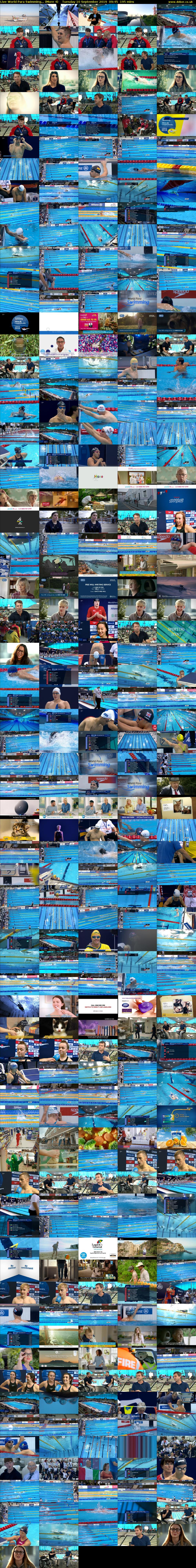 Live World Para Swimming... (More 4) Tuesday 10 September 2019 09:45 - 13:00
