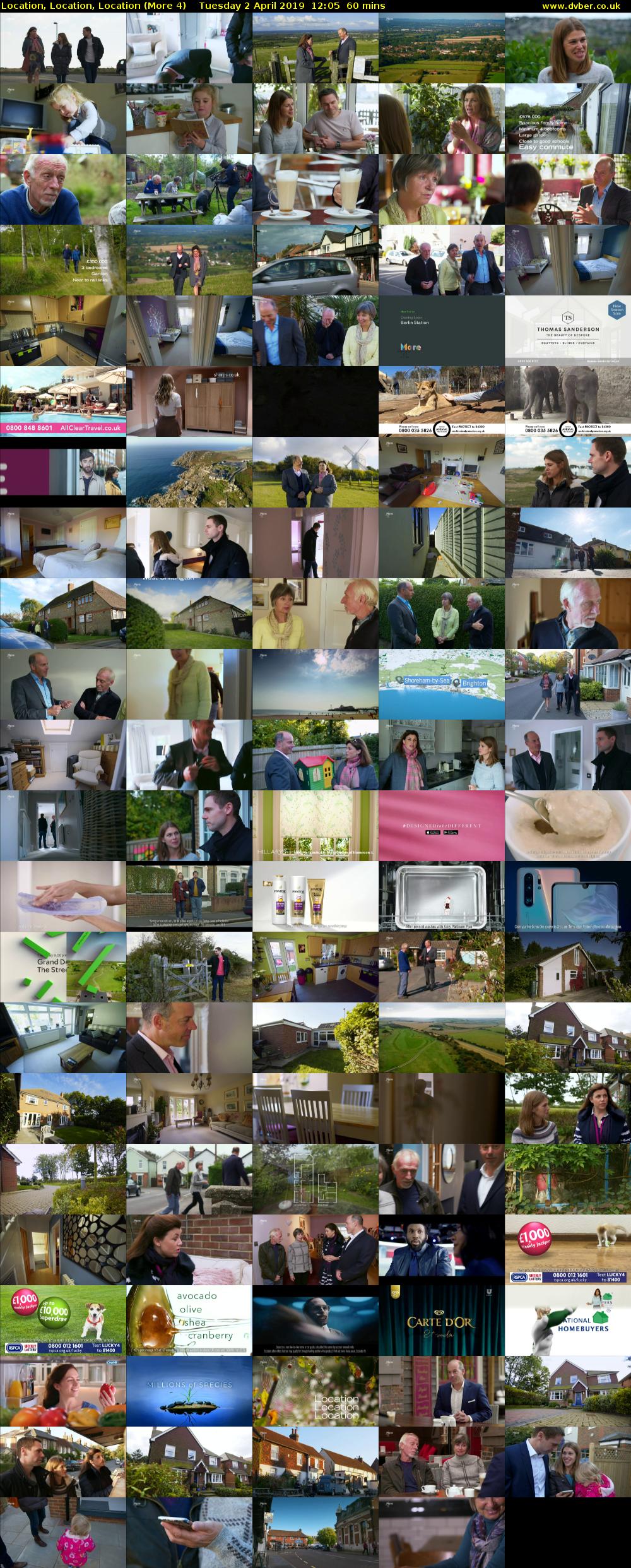 Location, Location, Location (More 4) Tuesday 2 April 2019 12:05 - 13:05