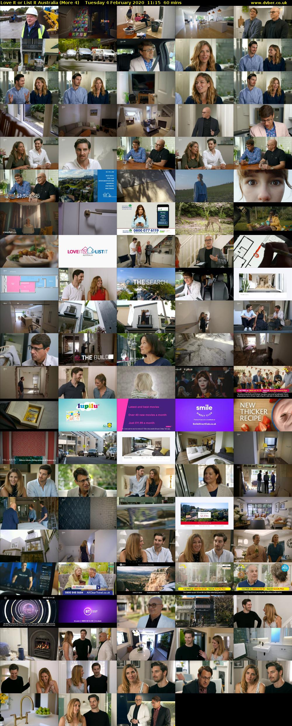 Love It or List It Australia (More 4) Tuesday 4 February 2020 11:15 - 12:15