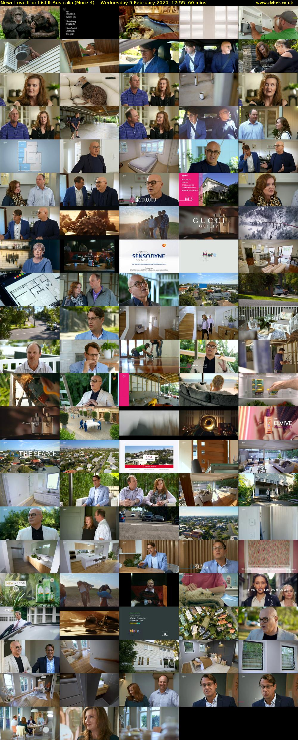 Love It or List It Australia (More 4) Wednesday 5 February 2020 17:55 - 18:55