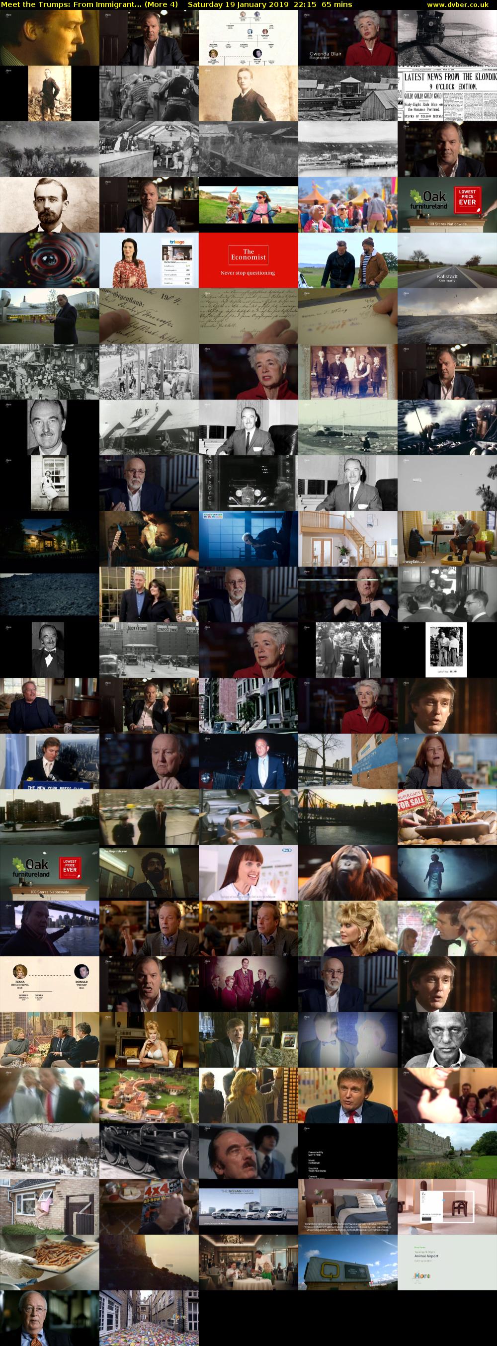 Meet the Trumps: From Immigrant... (More 4) Saturday 19 January 2019 22:15 - 23:20