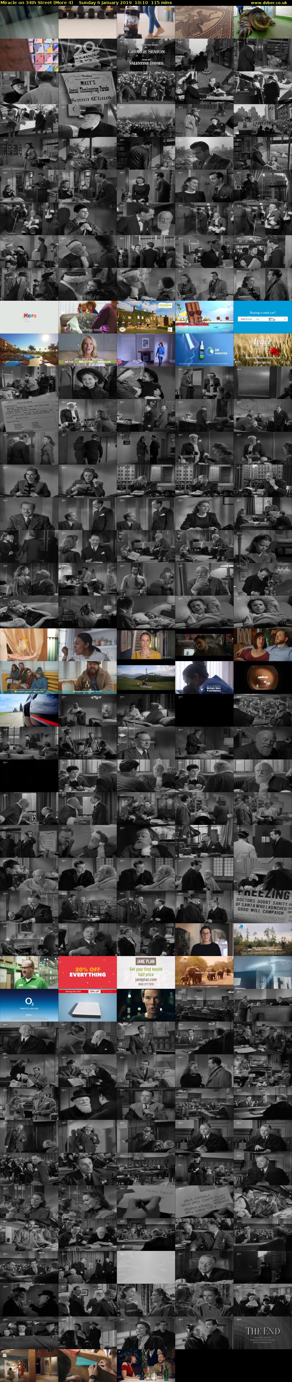 Miracle on 34th Street (More 4) Sunday 6 January 2019 10:10 - 12:05