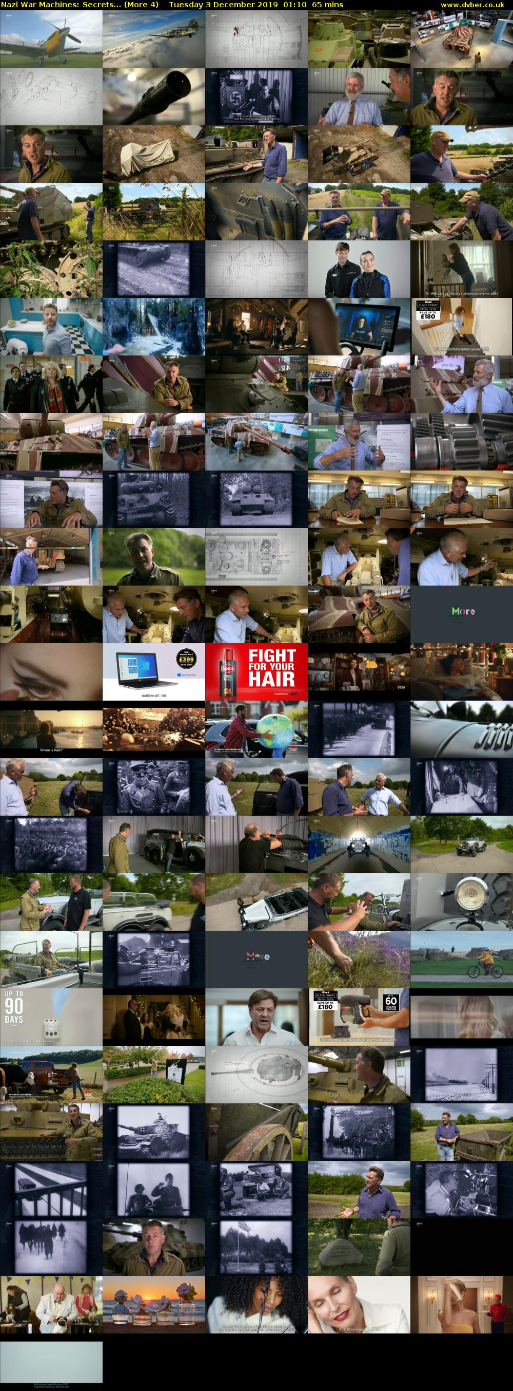 Nazi War Machines: Secrets... (More 4) Tuesday 3 December 2019 01:10 - 02:15