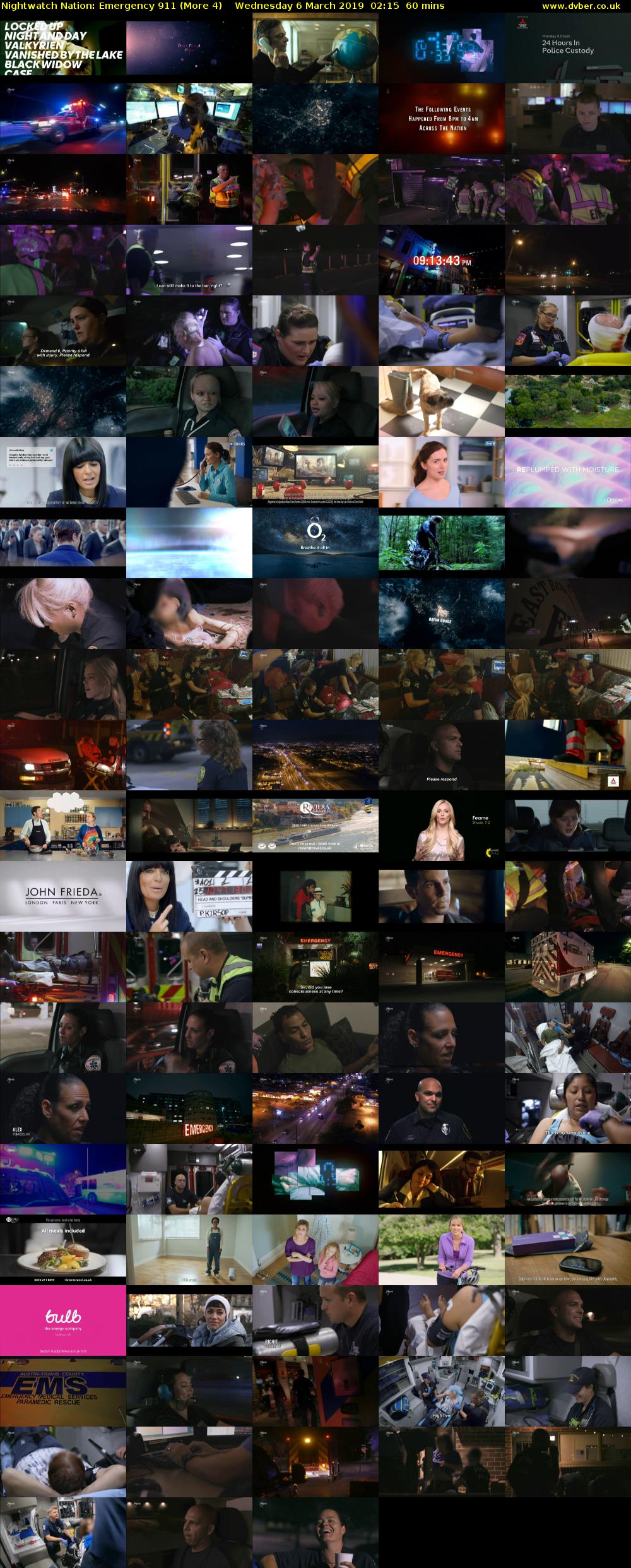 Nightwatch Nation: Emergency 911 (More 4) Wednesday 6 March 2019 02:15 - 03:15