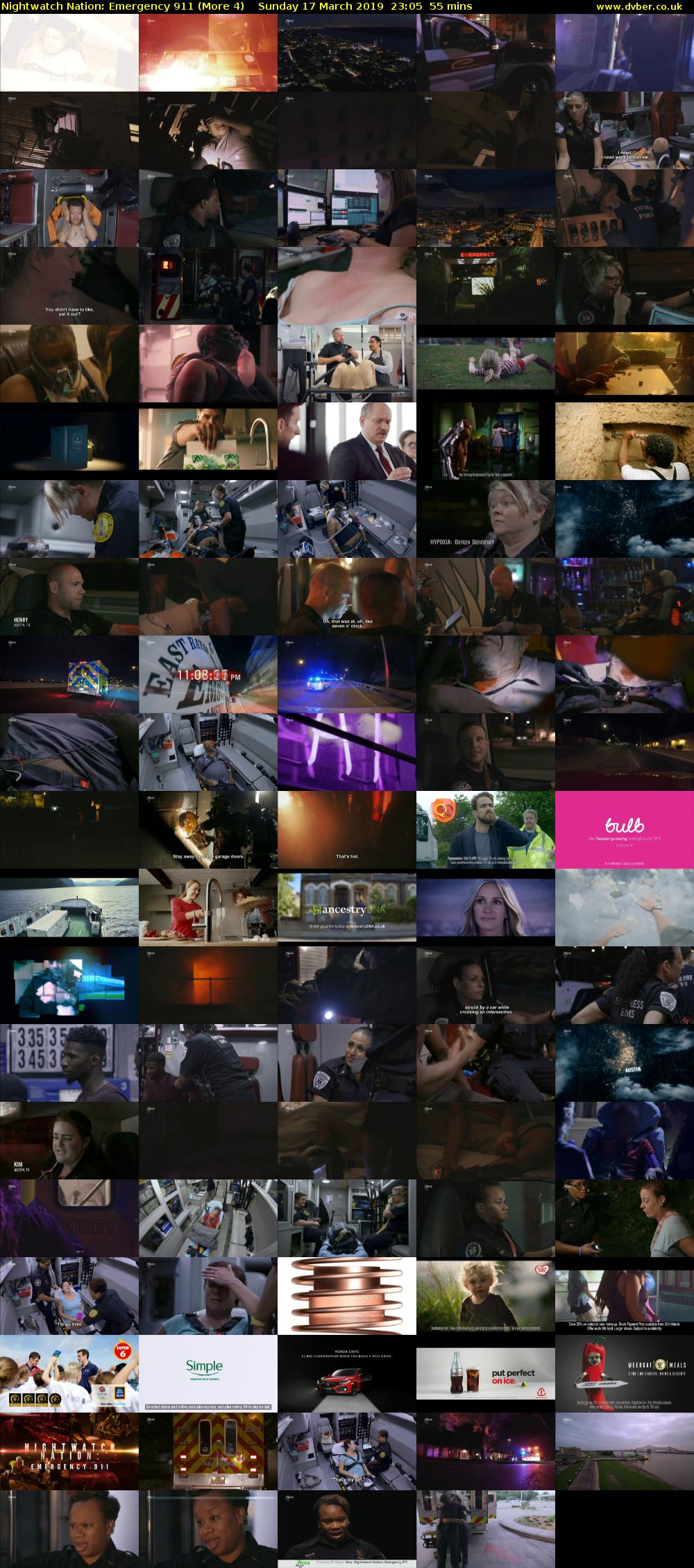 Nightwatch Nation: Emergency 911 (More 4) Sunday 17 March 2019 23:05 - 00:00