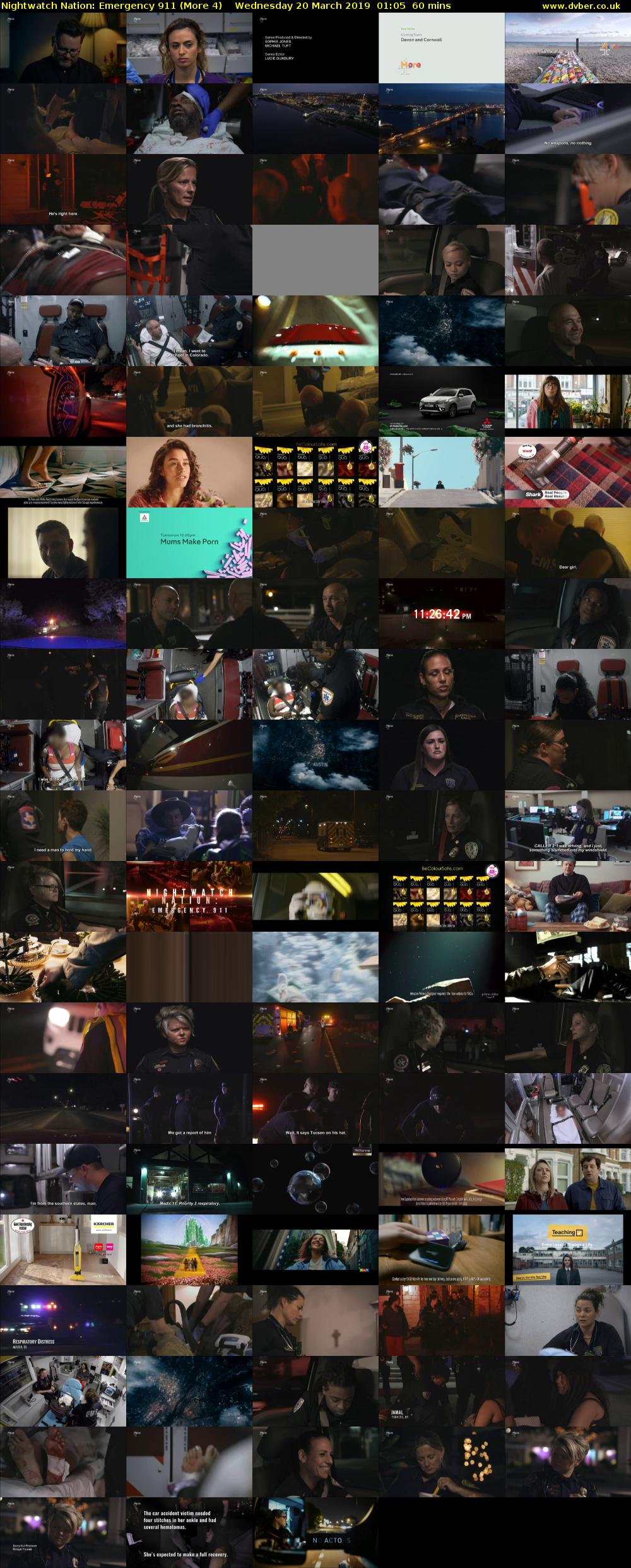 Nightwatch Nation: Emergency 911 (More 4) Wednesday 20 March 2019 01:05 - 02:05