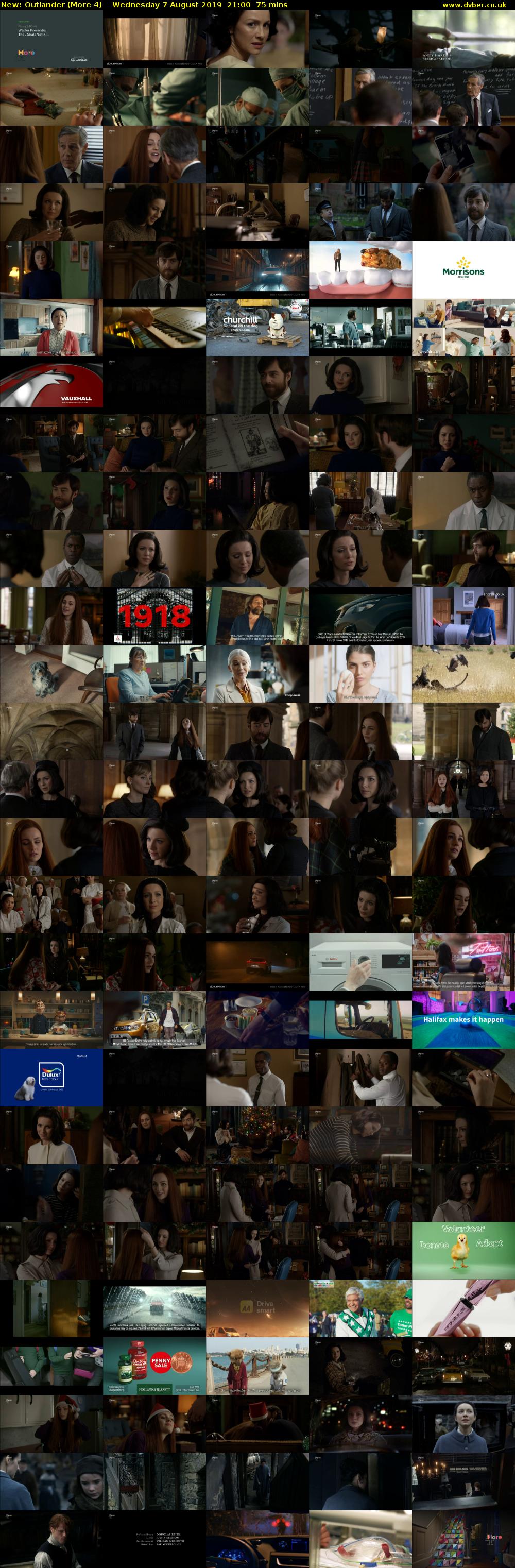 Outlander (More 4) Wednesday 7 August 2019 21:00 - 22:15
